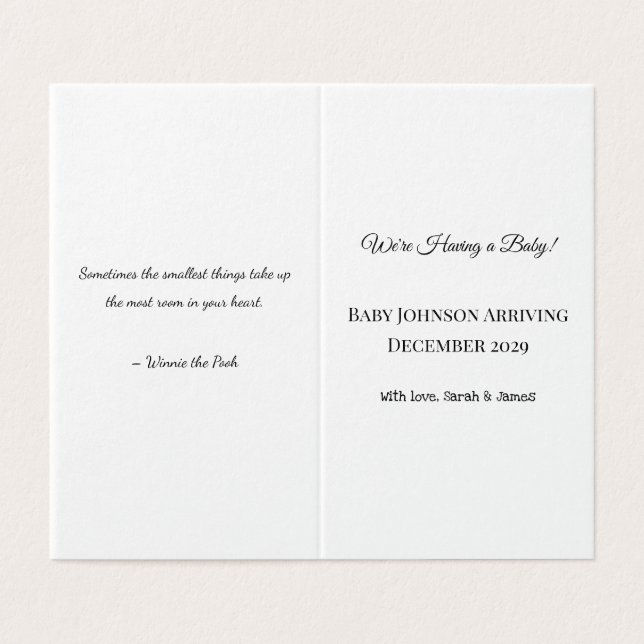 Benutzerdefinierte Baby-Revecard (Außenseite Aufgefaltet)