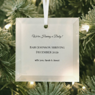 Benutzerdefinierte Baby-Revecard Ornament Aus Glas