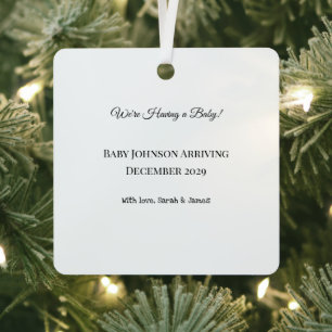 Benutzerdefinierte Baby-Revecard Ornament Aus Metall