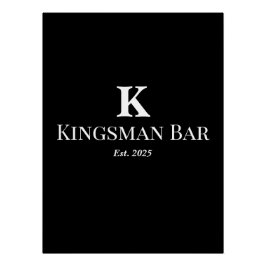 Benutzerdefinierte Bar-Wandkunst mit Namen & Monog Poster