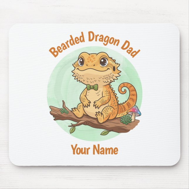 Benutzerdefinierte Bartagamen-Vater-Mauspad Mousepad (Vorne)
