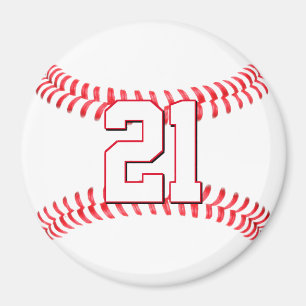 Benutzerdefinierte Baseball-Spielernummer/Buchstab Magnet