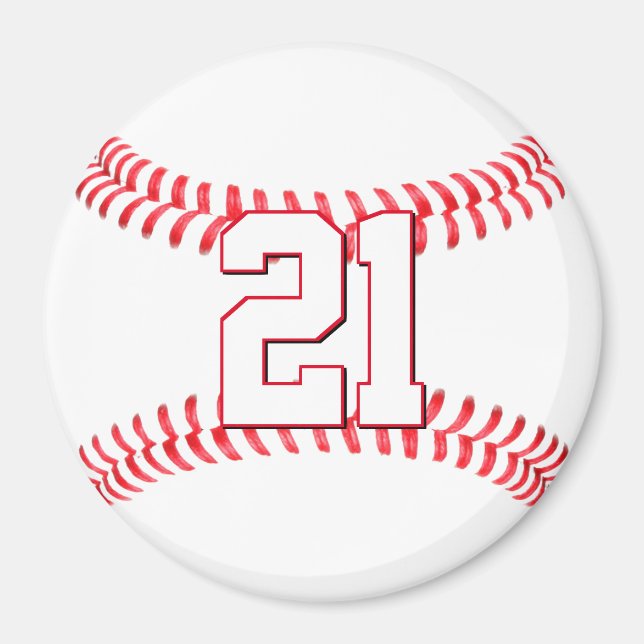 Benutzerdefinierte Baseball-Spielernummer/Buchstab Magnet (Vorne)
