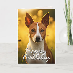 Benutzerdefinierte Basenji-Geburtstagskarte Dankeskarte