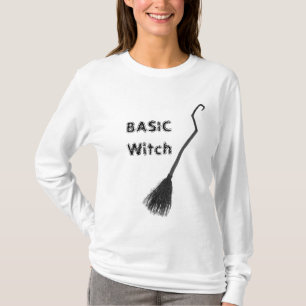 Benutzerdefinierte BASIC WITCH Besen Lustige Fraue T-Shirt