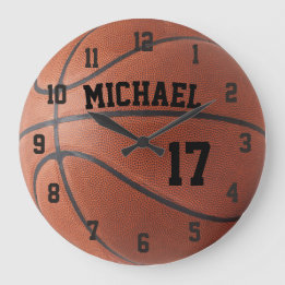 Benutzerdefinierte Basketballname-Nummer Personali Große Wanduhr
