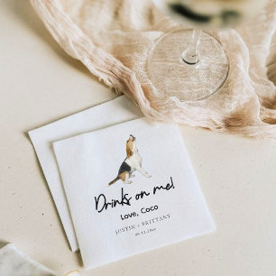 Benutzerdefinierte Beagle-Hochzeit Serviette