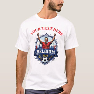Benutzerdefinierte Belgien Fußball-Mannschaftsanhä T-Shirt