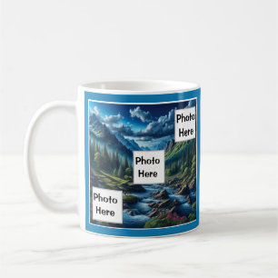 Benutzerdefinierte Bergszene mit Foto Kaffeetasse