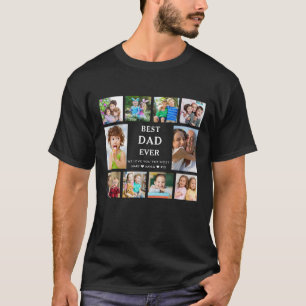 Benutzerdefinierte Best Dad Ever 10 Foto-Collage S T-Shirt