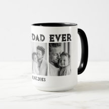 Benutzerdefinierte Best Dad Ever Foto-Collage EST 