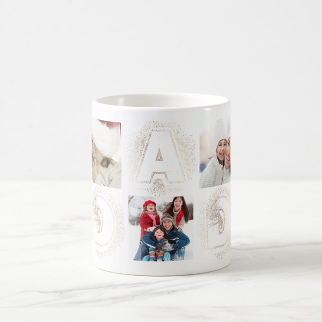 Benutzerdefinierte Best VATER je Gold Multi Foto T Kaffeetasse (Mittel)