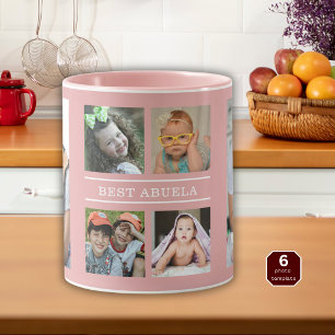 Benutzerdefinierte beste Abuela-Enkelkinder 6 Foto Tasse
