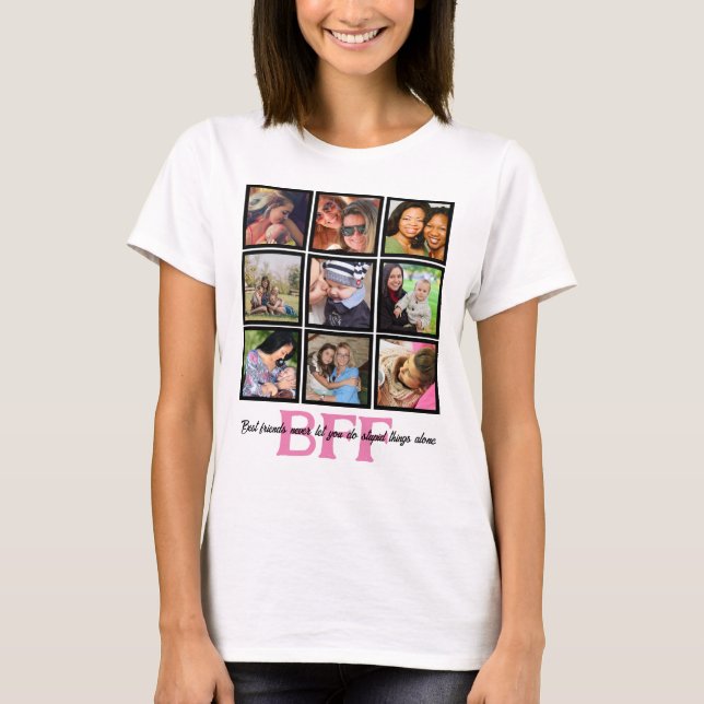 Benutzerdefinierte beste Freunde für immer b f 9 F T-Shirt (Vorderseite)