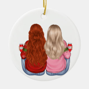 Benutzerdefinierte beste Freunde für immer Keramik Ornament