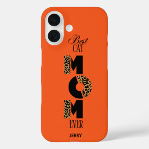 Benutzerdefinierte Beste Kat-Mama Leopard Print iPhone 16 Hülle