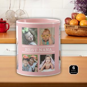Benutzerdefinierte beste Nana-Enkelkinder 6 Foto-C Tasse