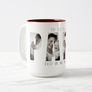 Benutzerdefinierte Beste-Papa-aller-Zeit-Foto-Coll Zweifarbige Tasse