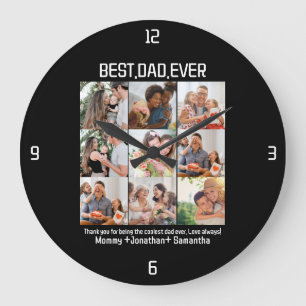 Benutzerdefinierte Beste Papa Aller Zeiten Vaterta Große Wanduhr