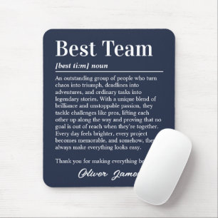 Benutzerdefinierte beste Teamdefinition Profession Mousepad