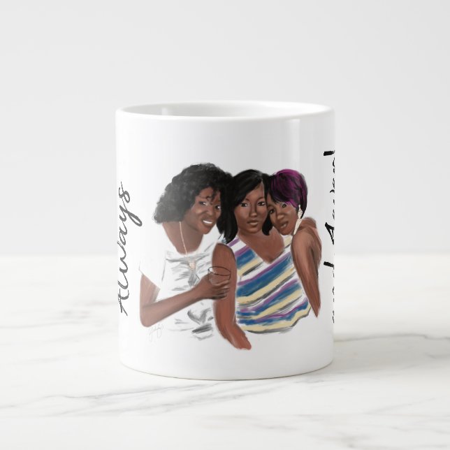 Benutzerdefinierte Bestellung immer und 4ever Jumbo-Tasse (Vorderseite)
