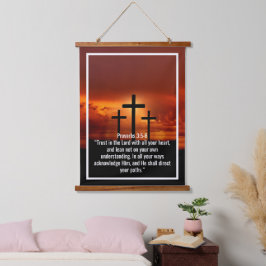 Benutzerdefinierte Bibelverse Zitate und personali Wandteppich Mit Holzrahmen