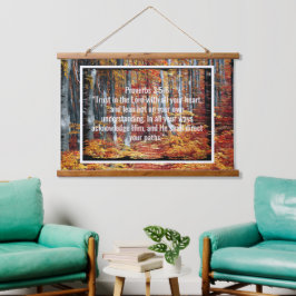 Benutzerdefinierte Bibelverse Zitate und personali Wandteppich Mit Holzrahmen