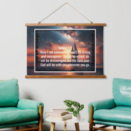Benutzerdefinierte Bibelverse Zitate und personali Wandteppich Mit Holzrahmen