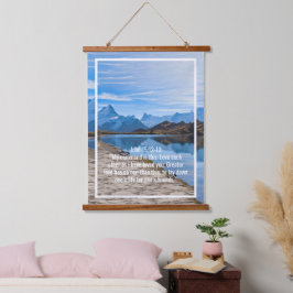 Benutzerdefinierte Bibelverse Zitate und personali Wandteppich Mit Holzrahmen