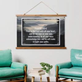 Benutzerdefinierte Bibelverse Zitate und personali Wandteppich Mit Holzrahmen