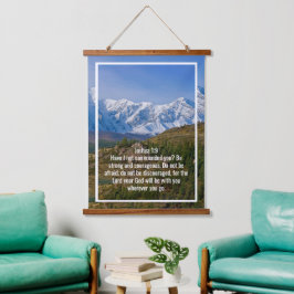 Benutzerdefinierte Bibelverse Zitate und personali Wandteppich Mit Holzrahmen