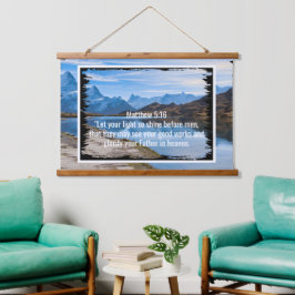 Benutzerdefinierte Bibelverse Zitate und personali Wandteppich Mit Holzrahmen
