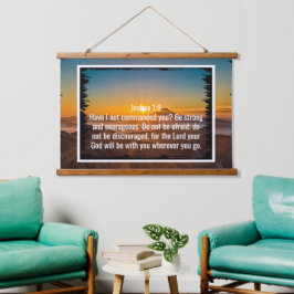 Benutzerdefinierte Bibelverse Zitate und personali Wandteppich Mit Holzrahmen