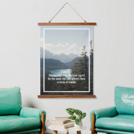 Benutzerdefinierte Bibelverse Zitate und personali Wandteppich Mit Holzrahmen