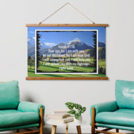 Benutzerdefinierte Bibelverse Zitate und personali Wandteppich Mit Holzrahmen