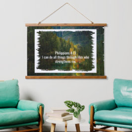 Benutzerdefinierte Bibelverse Zitate und personali Wandteppich Mit Holzrahmen