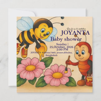 Benutzerdefinierte Biene Baby Shower Einladung