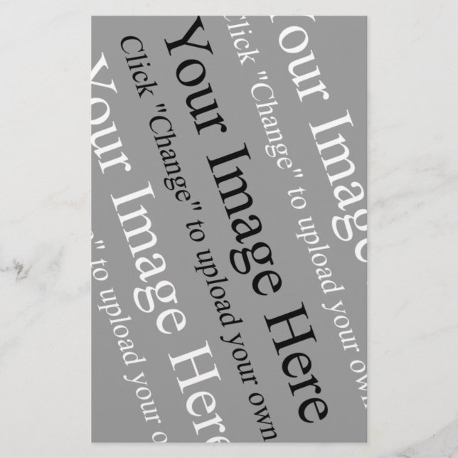 Benutzerdefinierte Bild- und Textvorlage für das S Briefpapier (Vorderseite)