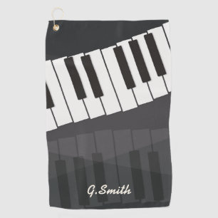 Benutzerdefinierte Black and White Piano Tastatur. Golfhandtuch