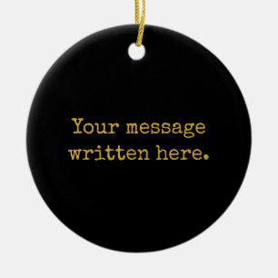 Benutzerdefinierte Black Gold Ihr Geschenk Ihre Na Keramik Ornament
