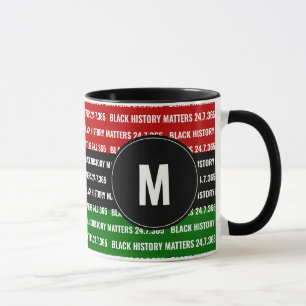 Benutzerdefinierte BLACK HISTORY Monogramm-Tasse Tasse