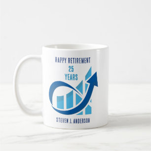 Benutzerdefinierte blaue Finanzrente Kaffeetasse