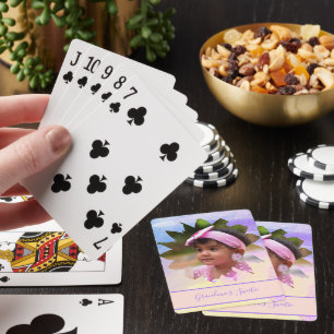 Benutzerdefinierte Blume Form Foto Pastell Wasserf Spielkarten