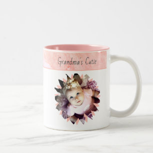 Benutzerdefinierte Blume Form Foto Pastell Wasserf Zweifarbige Tasse