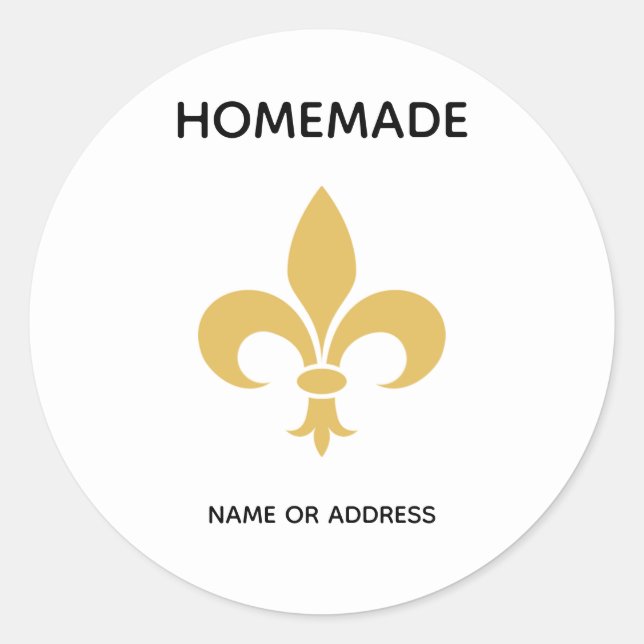 Benutzerdefinierte Blume und hausgemachter Text au Runder Aufkleber (Vorderseite)