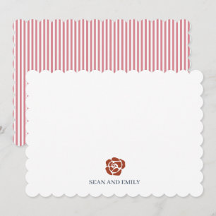 Benutzerdefinierte Blumen Valentinstag Vintage Hoc Dankeskarte