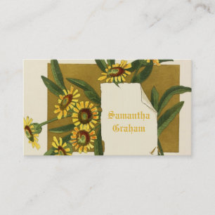 Benutzerdefinierte Blumengestaltung mit gelben Gän Visitenkarte