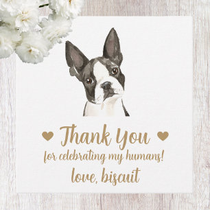 Benutzerdefinierte Boston Terrier Hund Hochzeit Ge Geschenkanhänger