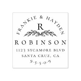 Benutzerdefinierte botanische Monogramm | Hochzeit Gummistempel