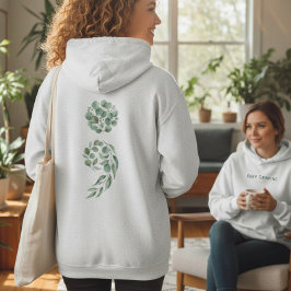 Benutzerdefinierte Botanische Semikolon Grün Psych Hoodie